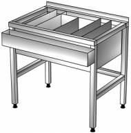 Барная станция 900*600(700)*850, с бортом, рельсой нерж.