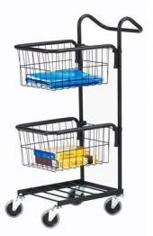 Тележка для горничных ТГ9.1 ОЛДАК 2 сетчатые корзины, полка Тележка для горничных ТГ9.1 ОЛДАК 2 сетчатые корзины, полка