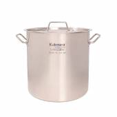 Котел нерж. 40л Kukmara диаметром 40см, с металлической крышкой