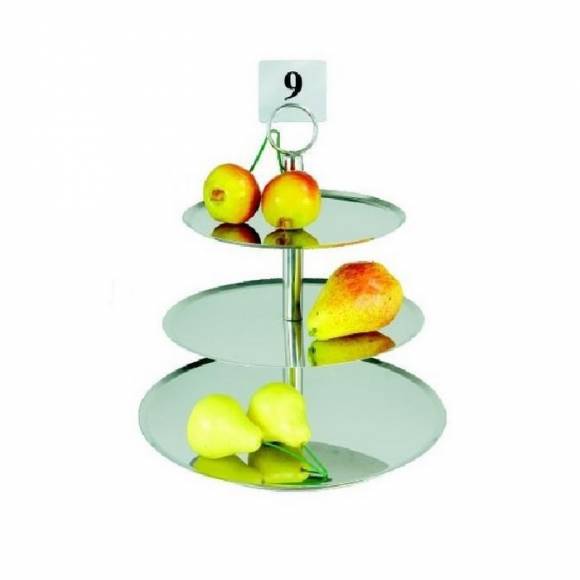 Этажерка 3-х ярусная d=21/24/31 см. h=36 см. нерж. д/десерта MGSteel CKST10 Этажерка 3-х ярусная d=21/24/31 см. h=36 см. нерж. д/десерта MGSteel CKST10