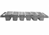 Форма для хлеба Спика 6 Л 7  (220 х 110 х 115 мм) с ручками 6 секций