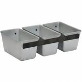 ФОРМА ХЛЕБНАЯ алюм. литая №11А 170х95х90мм. 3-секционная ФОРМА ХЛЕБНАЯ алюм. литая №11А 170х95х90мм. 3-секционная