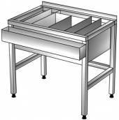 Барная станция 1100*600(700)*850, с бортом, рельсой нерж. Барная станция 1100*600(700)*850, с бортом, рельсой нерж.