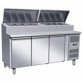 Стол холодильный саладетта 3-дверный доп. отделение (5+5)хGN1/3 Koreco SH3000/800 нерж. 8897 Стол холодильный саладетта 3-дверный доп. отделение (5+5)хGN1/3 Koreco SH3000/800 нерж. 8897