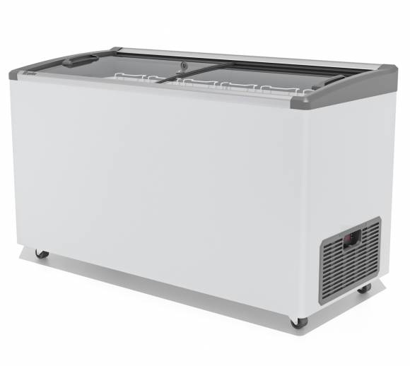 Ларь морозильный с наклонным гнутым стеклом Frostor Gellar FG 500 E v25 серый