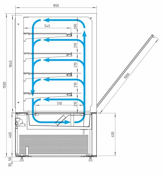 Витрина холодильная кондитерская КС84-150 VV 1,2-1 9005 Витрина холодильная кондитерская КС84-150 VV 1,2-1 9005