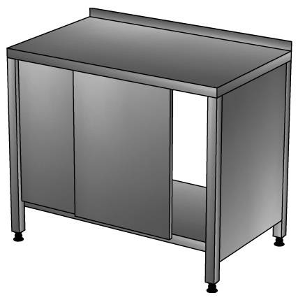 СКПП Стол-купе производственный с бортом, полкой 1800*900*850, зашивка по бокам