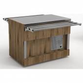 Прилавок нейтральный Refettorio (шведский стол островной) RN43АВ без полки (столешница нерж.)