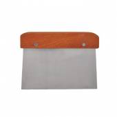 Скребок 150х80мм h=11см нерж, дерев. ручка MGsteel 70537