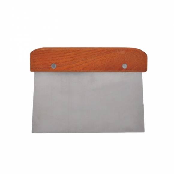 Скребок 150х80мм h=11см нерж, дерев. ручка MGsteel 70537