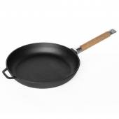 Сковорода 280мм h=46 чугун. со съем дерев. ручкой 72773
