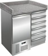 Стол холодильный пиццерийный GN 1/1 серия 700 столешница и бортик из гранита Koreco SPZ4001 8922 Стол холодильный пиццерийный GN 1/1 серия 700 столешница и бортик из гранита Koreco SPZ4001 8922