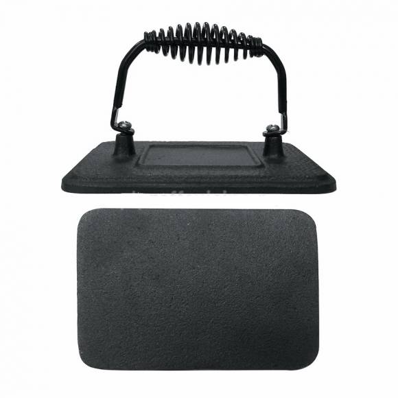 Пресс чугунный для жарки мяса 170х110мм прямоугольный, с ручкой 12301 / HE301 P.L. 92001410 Пресс чугунный для жарки мяса 170х110мм прямоугольный, с ручкой 12301 / HE301 P.L. 92001410