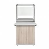 Прилавок нейтральный с верхней полкой Luxstahl ПНП (С)-900