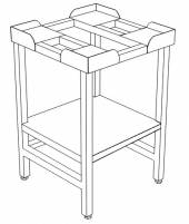 ППУ Подставка с полкой усиленная 1000*700*850
