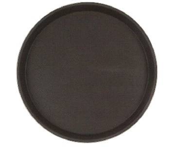 Поднос круглый 40см прорезиненный коричневый [1600CT Brown] кт03.