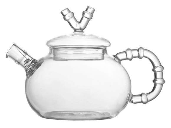 Чайник стеклянный Bamboo с металлич. ситом-пружинкой 600мл кт1985