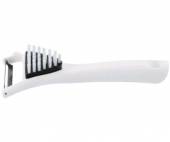 Овощечистка 5/17,5 см. с плавающим лезвием и щеткой, белая нерж. с пластик. ручкой FM 48239