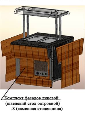 Комплект фасадов лицевой Refettorio (шведский стол островной) 800-S/S2 Комплект фасадов лицевой Refettorio (шведский стол островной) 800-S/S2