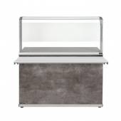 Прилавок нейтральный с верхней полкой Luxstahl ПНП (С) -1500