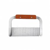 Скребок 185х47мм h=11.5см нерж. рифлен., дерев. ручка MGsteel 70542