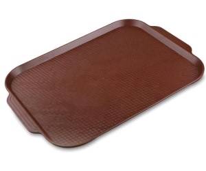 Поднос прямоугольный 45х35,5см темно-коричневый с ручками (167) MG 1730 13723 мки027 /10/