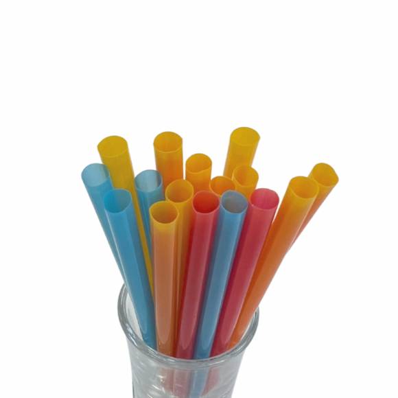 Трубочка для коктейля 0,5*12,5см цаетная прямая 400шт/уп КОРОТКАЯ 