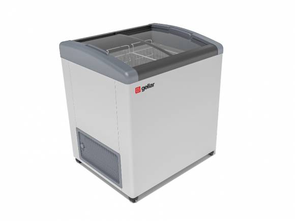 Ларь морозильный с наклонным гнутым стеклом Frostor Gellar FG 250 E серый