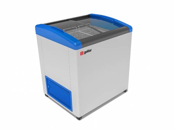 Ларь морозильный с наклонным гнутым стеклом Frostor Gellar FG 250 E серый