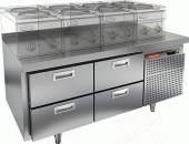 Стол холодильный HICOLD SN22/TN LT 4 ящика  Стол холодильный HICOLD SN22/TN LT 4 ящика
