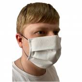 В. Маска защитная одноразовая 3-х слойная из спанбонда на резинках /100/ 63807
