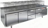 Стол холодильный HICOLD SN 1122/TN LT  2 двери 4 ящика  Стол холодильный HICOLD SN 1122/TN LT  2 двери 4 ящика