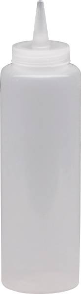 Бутылка для соуса пластиковая белая 700мл 1741, 32100  к1369