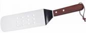 Лопатка 37 см. изогнутая раб. часть 20*7 см. нерж. перфор. широкая с дерев. ручкой N1-A01 /1/96/