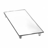 Поднос зеркальный 325х265х30мм APS на ножках 00962  04081002