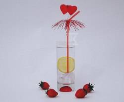 Трубочка для коктейля 0,5х24см Сердца 50 шт/уп.