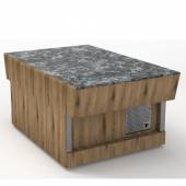 Прилавок нейтральный Refettorio (шведский стол сдвоенный) RN43S2 В без полки каменная столешница