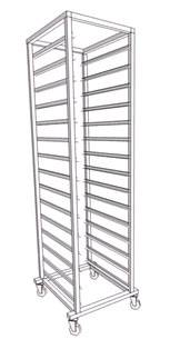 ШП Шпилька пекарская под противень 400*600 7 уровней, навстольная, без колес