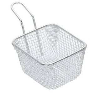 Корзинка для подачи картошки фри «Проотель» нерж.105х60мм B=90мм BSK196  04081405 Корзинка для подачи картошки фри «Проотель» нерж.105х60мм B=90мм BSK196  04081405