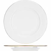 Тарелка мелкая 175мм с золотой каймой Добрушский Фарфор Голубка 0C0871 03010508 /20/