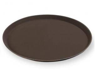 Поднос круглый 35см прорезиненный коричн. MGSteel 1400CTBr 45816