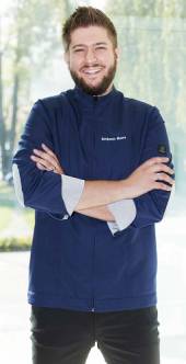 Куртка шеф-повара р-р ХL Greiff синяя джинсовая на молнии, рукав длинный 5575.6220.021