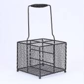 Емкость для закусок сетчатая квадратная 17х17см h32см, сталь, цвет черный Maco BSK147 Емкость для закусок сетчатая квадратная 17х17см h32см, сталь, цвет черный Maco BSK147