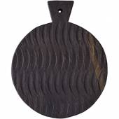 Доска для подачи Q106C-01B; дуб; D=240,H=25мм; черный