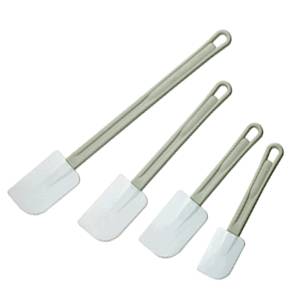 Лопатка кухонная (до 220 С); силикон, полиамид; L=350/110, B=70мм; серый, белый Paderno 12915-35