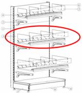 Комплект стекол для кондитерской полки 300х600 МХМ Купец  5.550.018