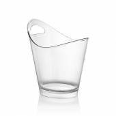 Ведро для шампанского 4 л. поликарбонат 260*200/160*130 мм. h=280 мм. с ручкой прозрачное GP 76883