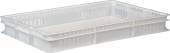 Контейнер для теста 600*400* 75 мм. перфорир. сплошное дно, морозостойкий, белый