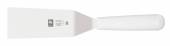 Лопатка 33 см. изогнутая раб. часть 16,5*7,5 см. нерж. с пластик. ручкой, белая Icel