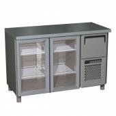 Стол холодильный T57 M2-1-G 9006-19 корпус серый, без борта, планка (BAR-250С)